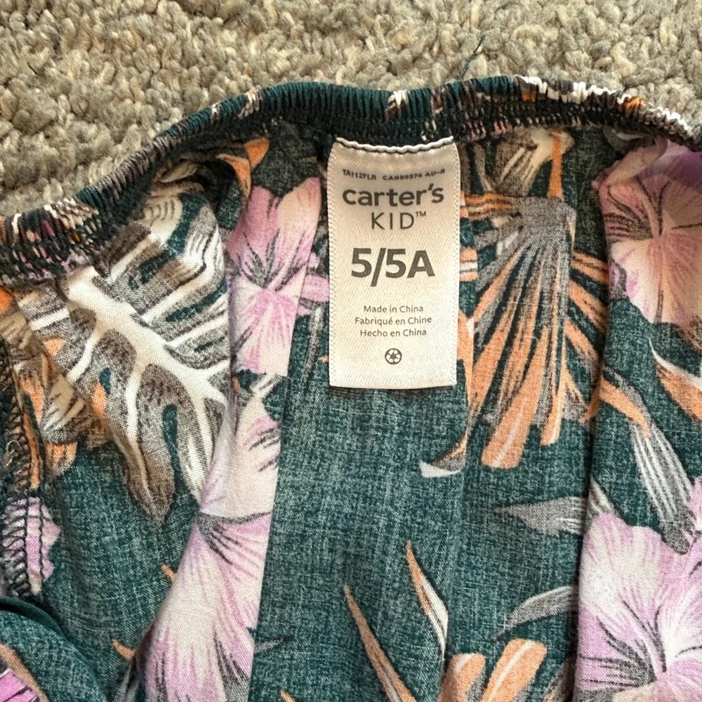 Carter's | Floral Tropical Short-Sleeved Maxi Dress
